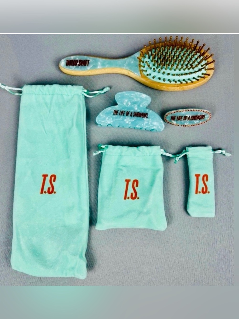 Taylor Swift Life of a Showgirl Hair Accessories Set-Brush, Clip & Sold Out Claw